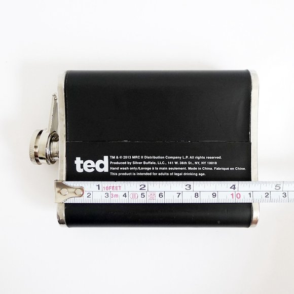 NEW TED Movie Bear Leatherette Stainless Steel F THUNDER YOU MY D Flask 7oz - Picture 3 of 3